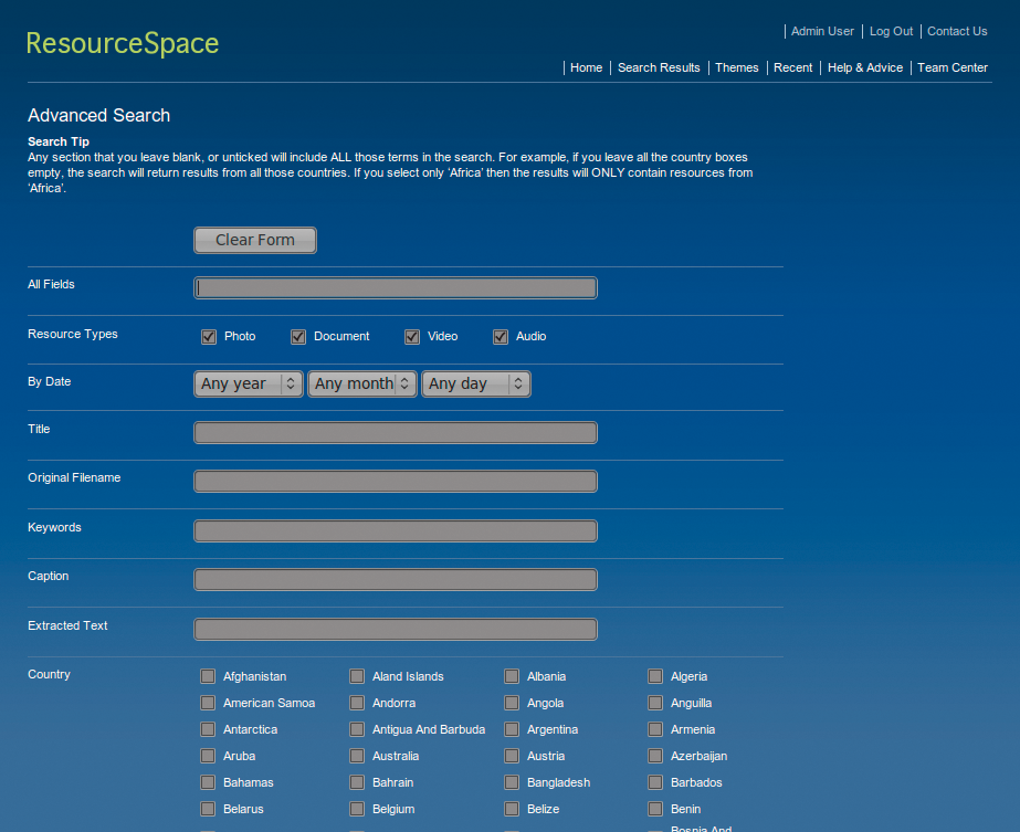 feature of ResourceSpace.